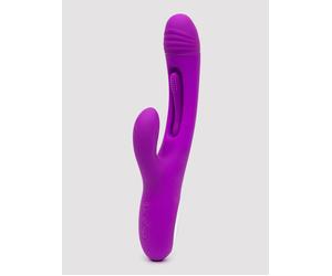 Lovehoney Flutter Bunny Rechargeable Silicone Flickering Rabbit Vibrator - Purple Purple