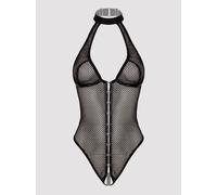 Lovehoney Forbidden Romance Black Mesh Crotchless Body - One size - Black Black
