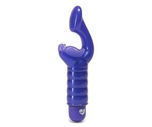 Lovehoney G Kiss Fluttering G Spot Vibrator Dual Stimulator for Women, Blue | Waterproof, G Spot, Beginner, Soft Plastic, Waterproof & Beginners Friendly, Adult Sex Toy, Discreet Design