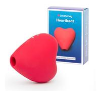 Lovehoney Heart Clitoral Sucking Toy, 10 Suction Speeds and Patterns, Red | Clit Stimulator Waterproof Sucker Vibrator, Silicone Vibrating Adult Sex Toys Gifts for Women, Rechargeable