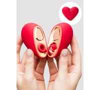 Lovehoney Heart Duo Clitoral Suction and Licking Stimulator - Red Red