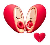 Lovehoney Heart Duo Licking & Sucking Sex Toy Vibrator, Clit Sucker