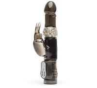 Lovehoney Jessica Rabbit Rotating Vibrator Clit Stimulator for Women, Black | 10 Function Dual Stimulation Dildo for G-Spot & Clitoral Pleasure with Rotating Shaft, Adult Sex Toys for Woman & Couples