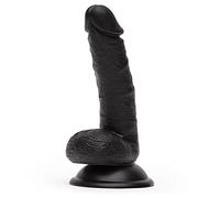 Lifelike Lover Classic Realistic Dildo 6 Inch - Black Black