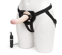 Lovehoney Lifelike Lover Ultra Vibrating Dildo Harness Kit for Couples | Remote Control, Vibrating, Realistic Adult Sex Toy, 10 Vibration Functions, 7 Inch Suction Cup Dildo for Women