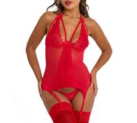 Lovehoney Lingerie Wild Romance Lace Basque Set Sexy Lingerie for Women