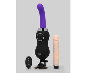 Lovehoney Love Motion Remote Control Warming Thrusting Sex Machine Set - Black Black