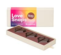 Lovehoney Love Snaps | Shareable Dark Chocolate Heart Shaped Chocolates | Gift Box for Women | Adult Chocolate Aphrodisiac Tabs | Intimacy Treats | Mood Boosting Gift for Valentines