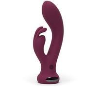 Lovehoney Mantric Rabbit Vibrator 4.5" Curved G Spot Sex Toy for Women Pink | Silicone Rabbit Ears & Beginner Friendly Pleasure Tool for Women, Dual Stimulation for Adults, Rechargeable & Waterproof