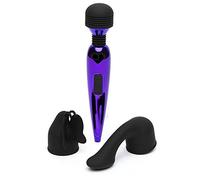 Lovehoney Mini Wand Vibrator Kit | Powerful Body Massager Clit & G-spot Attachments | Rechargeable Discreet Sex Toys | 7 Patterns & 10 Intensities | Extra Flexible Head | Women Men & Couples