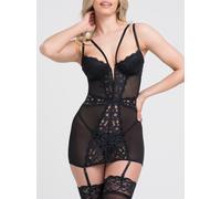 Lovehoney Parisienne Black Lace Plunge Chemise - Large - Black Black