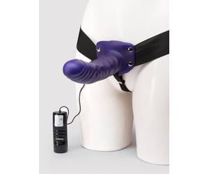 Lovehoney Perfect Partner Unisex Hollow 10 Function Vibrating Strap-On 8 Inch - Purple Purple