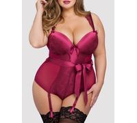 Lovehoney Plus Size Moonlight Wine Plunge Body - 3X / 4X - Red Red