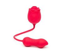 Lovehoney Power Petal 2-in-1 Clitoral Suction Stimulator with Thrusting Egg Vibrator, One Colour, Women One Colour