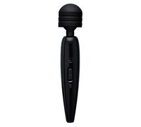Lovehoney Powerful Multispeed Wand Vibrator| USB Rechargeable All Body Clitoris Massager | Soft Silicone Flexible Head| Ergonomic Handle| Wireless Sex Toys with12 Speeds for Women Men & Couples Black
