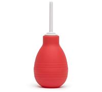 Lovehoney Red Anal Douche Enema Bulb with Slim Nozzle, 225ml, 2.5 inch | Beginner Friendly Squeezable Bulb, Narrow Stem & Glow in the Dark Tip for Adults