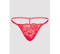 Lovehoney Red Lace G-String - M / L - Red Red