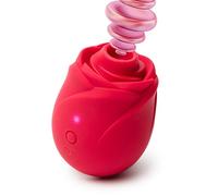 Lovehoney Rose Clitoral Sucking Toy | Stimulation Vibrator with Pleasure Air Pulses | 6 Suction Speeds & 4 Patterns | Waterproof Rechargeable Clit Stimulator for Women | Rose Shaped Adult Sex Toy Gift