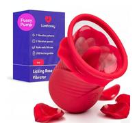 Lovehoney Rose Pussy Pump with Clitoral Stimulator - Red Red