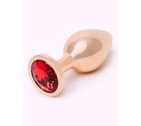 Lovehoney Secret Shine Jewelled Metal Medium Butt Plug 3 Inch - Red Red