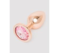 Lovehoney Secret Shine Rose Gold Jewelled Metal Butt Plug 2.5 Inch - Gold Gold