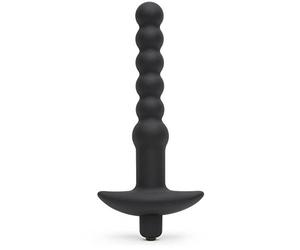 Lovehoney Smooth Mover Black Silicone Beaded Anal Vibrator - 10 Function - 5 inch