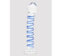 Lovehoney Spiral G-Spot Sensual Glass Dildo - Blue Blue
