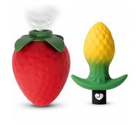 Lovehoney Strawberry Clit Sucker Stimulator & Pineapple Vibrating Butt Plug | Couples Sex Toys Bundle
