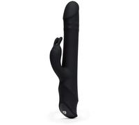 Lovehoney Thrusting Rabbit Vibrator for Women | Silicone Thrusting Dildo G Spot Massager Tool | 10 Powerful Vibration Modes | Dual Motor Clit Vibrator | Rechargeable Adult Sex Toys for Couples