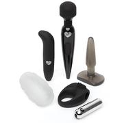 Lovehoney Up All Night Couples Sex Toy Kit, 6 Piece Set for Couples | G Spot & Bullet Vibrator for Women, Rechargeable Wand Massager Tool, Male Masturbator, Anal Plug & Cock Ring, Adult Sex Toys