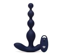 Lovehoney Vibrating 6 Inch Anal Beads Adult Sex Toy with Remote Control | Bendable Silicone Butt Plug, Custom Fit, Waterproof, Anal Toy Vibrator, 6 Inches Insertable Length, for Men Women & Couples