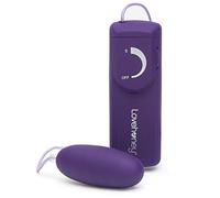 Lovehoney Wickedly Powerful Vibrating Egg - Gifts for Women - Smooth 2.5 Inch Multispeed Adult Bullet Vibrator - 31 Inch Wired Remote Control Love Egg for Couples - Purple