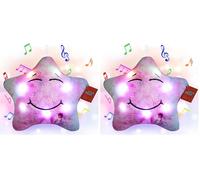 LoveHugs Musical Star Teddy Sensory Light - Sensory Toys For Autism - Sleep Aid For Kids - Light Up Toys Sensory Twinkle Twinkle Little Star Toy (Pack of 2)