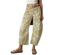 loveimgs Women Baggy Barrel Jeans Mid Rise Printed Denim Pants Wide Leg Jeans Boyfriend Y2k Patchwork Cartoon 2025 Hippie, Yellow, Large