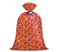 Loveinside 56" Large Plastic Gift Bag - Happy Birthday Design in Red - 142.3 x 91.5 cm, 1 Pcs