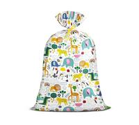 Loveinside Jumbo Large Plastic Gift Bag, Birthday Design Plastic Bag with Tag and Tie for Birthday Party, Graduation, Baby Shower - 56" x 36", 1 Pcs - Animal