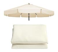 LoveisLove 10 Ft Patio Umbrella Replacement Canopy 8-rib - Umbrella Canopy with Fringe Universal for Patio Table Umbrella Cantilever Offset Banana Umbrella Cover Waterproof UPF50+ Protection
