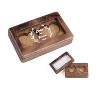 Lovejewellery Wedding Ring Box Personalised Wooden Ring Holder with Names Engraved Engagement Ring box for Jewellery the Proposal Box for Surprise Wedding Ceremony (DE-AS106407)