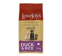 Lovejoys Hypoallergenic Complete Dry Adult Dog Food Duck and Rice, 12 kg