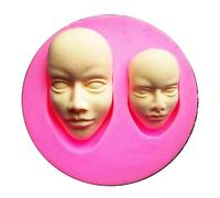 Lovelegis Silicone Mold Faces of Human Faces - Sugar Paste - fondants - Cakes - Pancakes - Muffins - Decorations - Food use - Kitchen - Christmas and Birthday Gift idea