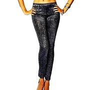 Lovelegis Women's Leggings - Jeans Effect - Simple - Leggings - one Size - Tight - Stretch - Black - Christmas and Birthday Gift idea