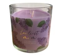 Loveliest Mum Lilac Blossoms Scented Glass Candle, Purple Floral Design