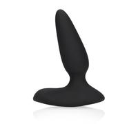 Loveline - Smooth Vibrating Anal Plug with Remote Control - Licorice Black