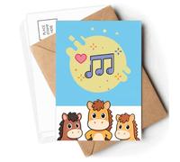 Loveliness Mignon Musical Mark Postcards Envelopes Cards Mailing Year Horse