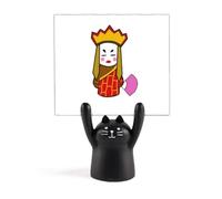 Loveliness Reference Monks Memo Holder Cartoon Black Cat Stand Decoration