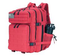 Lovelinks21 25L Military Tactical Backpack Small Assault Pack Molle Daypack for Men and Women for Work Travel Gym Outdoor Hiking Camping (Red)