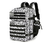 Lovelinks21 25L Tactical Backpack Waterproof Military Backpack for Men and Women Assault Pack Small Velcro Travel Backpack, White Leopard, 25 Liters, Daypack Backpacks