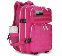 Lovelinks21 45L Tactical Assault Backpack 3 day assault pack with Molle Waterproof backpack Rucksack for Tactical Backpacks, Rose Red, Standard, Backpack