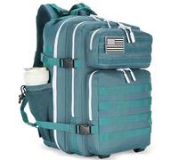 Lovelinks21 45L Tactical Assault Backpack 3 day assault pack with Molle Waterproof backpack Rucksack for Tactical Backpacks, Blackish Green, L, Backpack