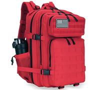 Lovelinks21 45L Tactical Assault Backpack 3 day assault pack with Molle Waterproof backpack Rucksack for Tactical Backpacks, Red, L, Backpack